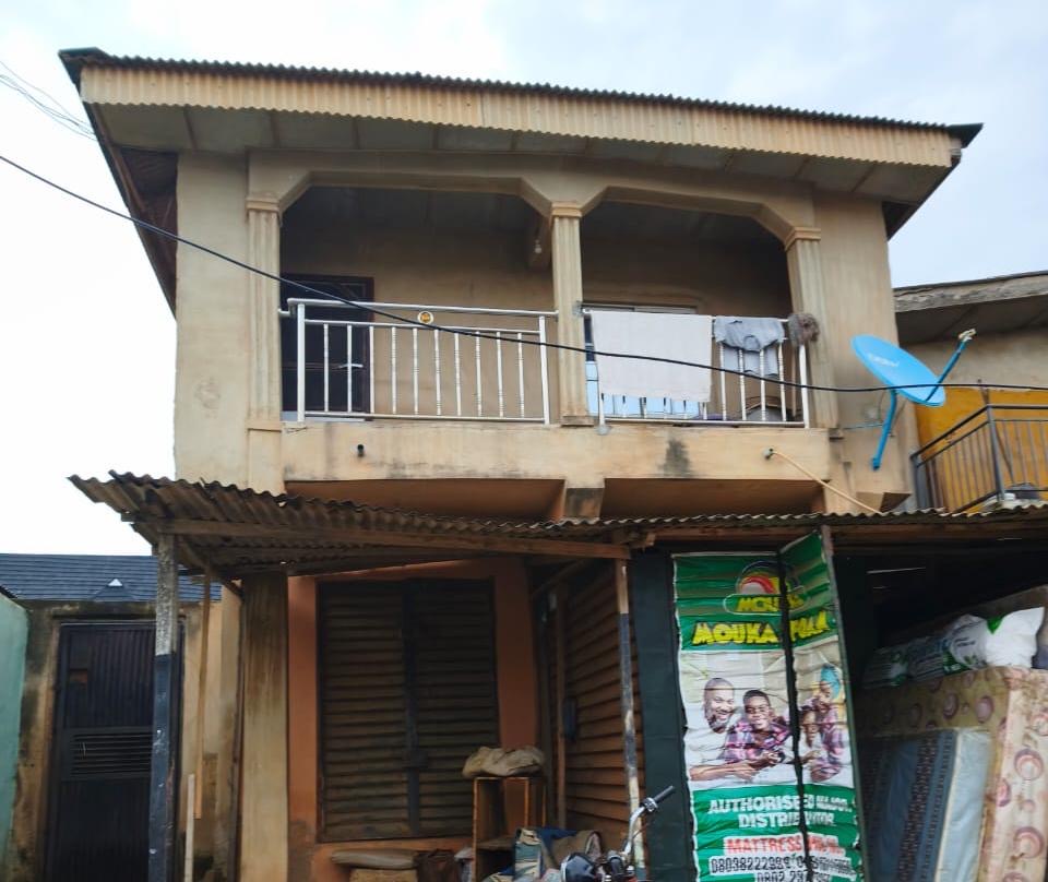 HALF PLOT OF LAND, MINI FLAT 6 A ROOM SELF 4 WITH SHOP 2